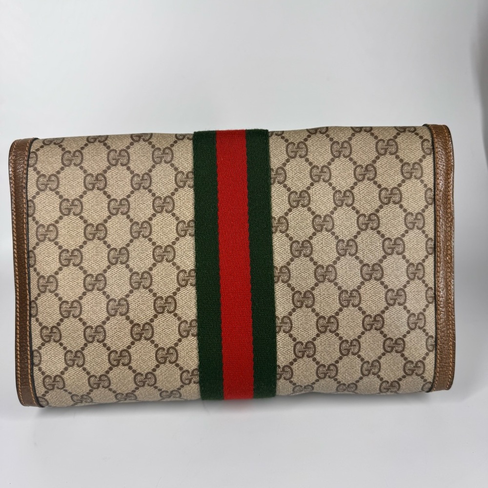 Gucci Ophidia GG Supreme Monogram Clutch – RARE LARGE SIZE - Picture 5 of 13